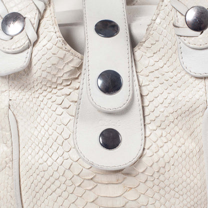 Chloe Python Silverado Shoulder Bag White 7 of 10