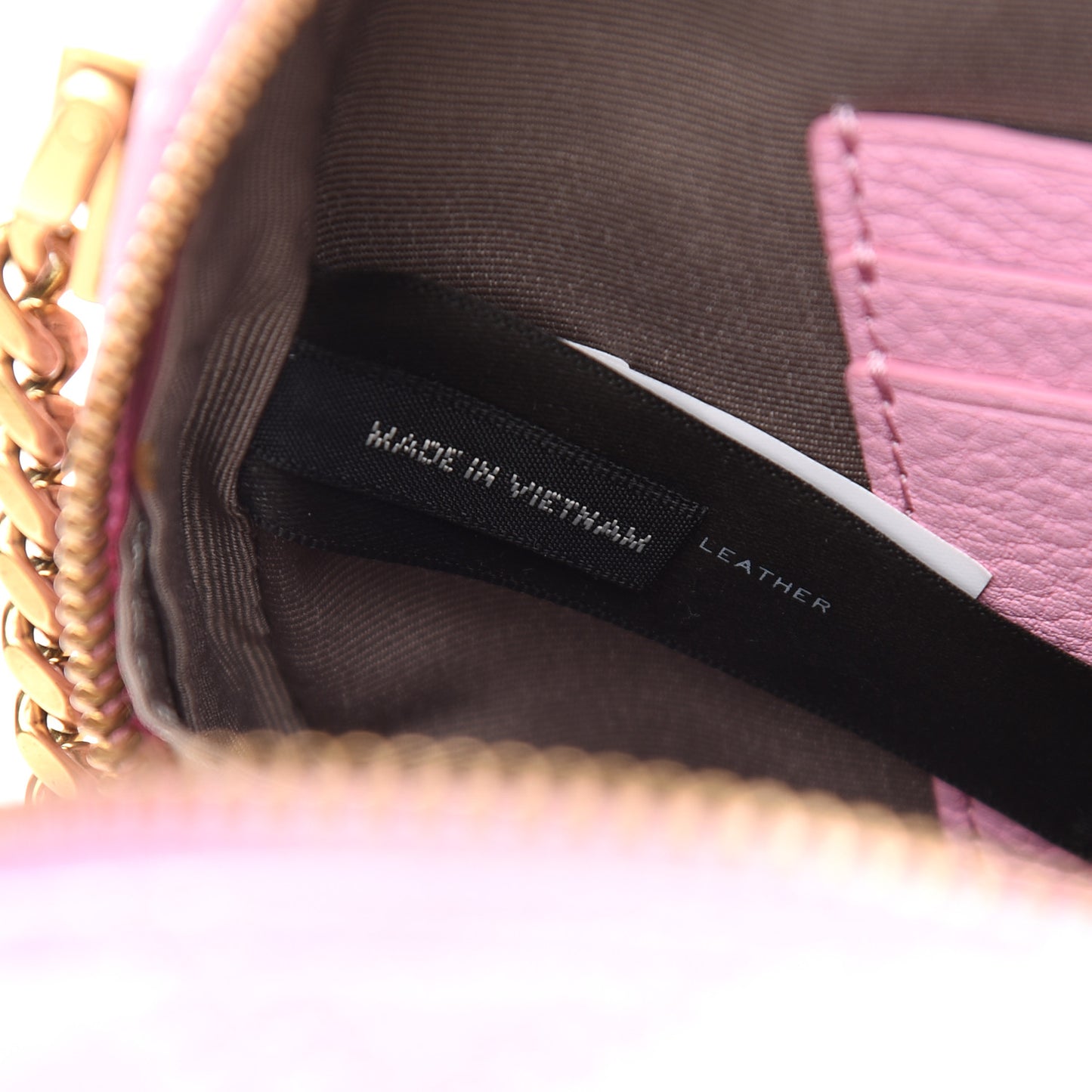 Grained Calfskin Quilted The Status Round Crossbody Pink