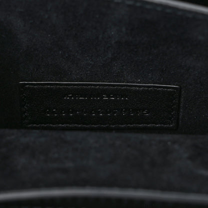 Saint Laurent Patent Calfskin Crocodile Embossed Elise Chain Shoulder Bag Black 7 of 10