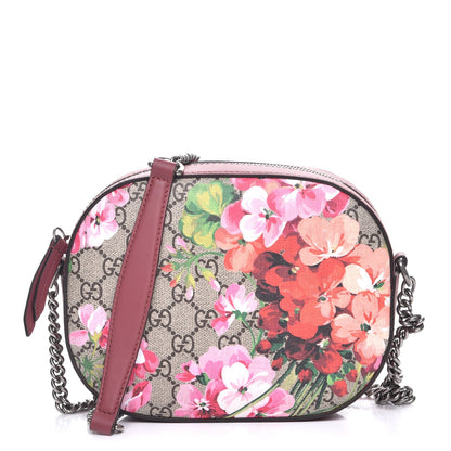 Gucci GG Supreme Monogram Blooms Mini Chain Shoulder Bag Beige Multicolor Dry Rose 1 of 7