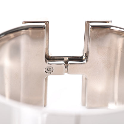 Hermes Enamel Extra Wide Clic Clac H Bracelet GM Bleuete 3 of 4