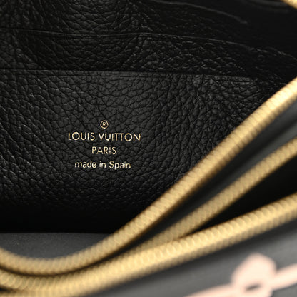 Louis Vuitton Empreinte Monogram Giant Double Zip Pochette Black Cream 6 of 9