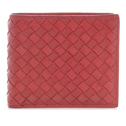 Bottega Veneta Nappa Intrecciato Mens Wallet Red 1 of 9