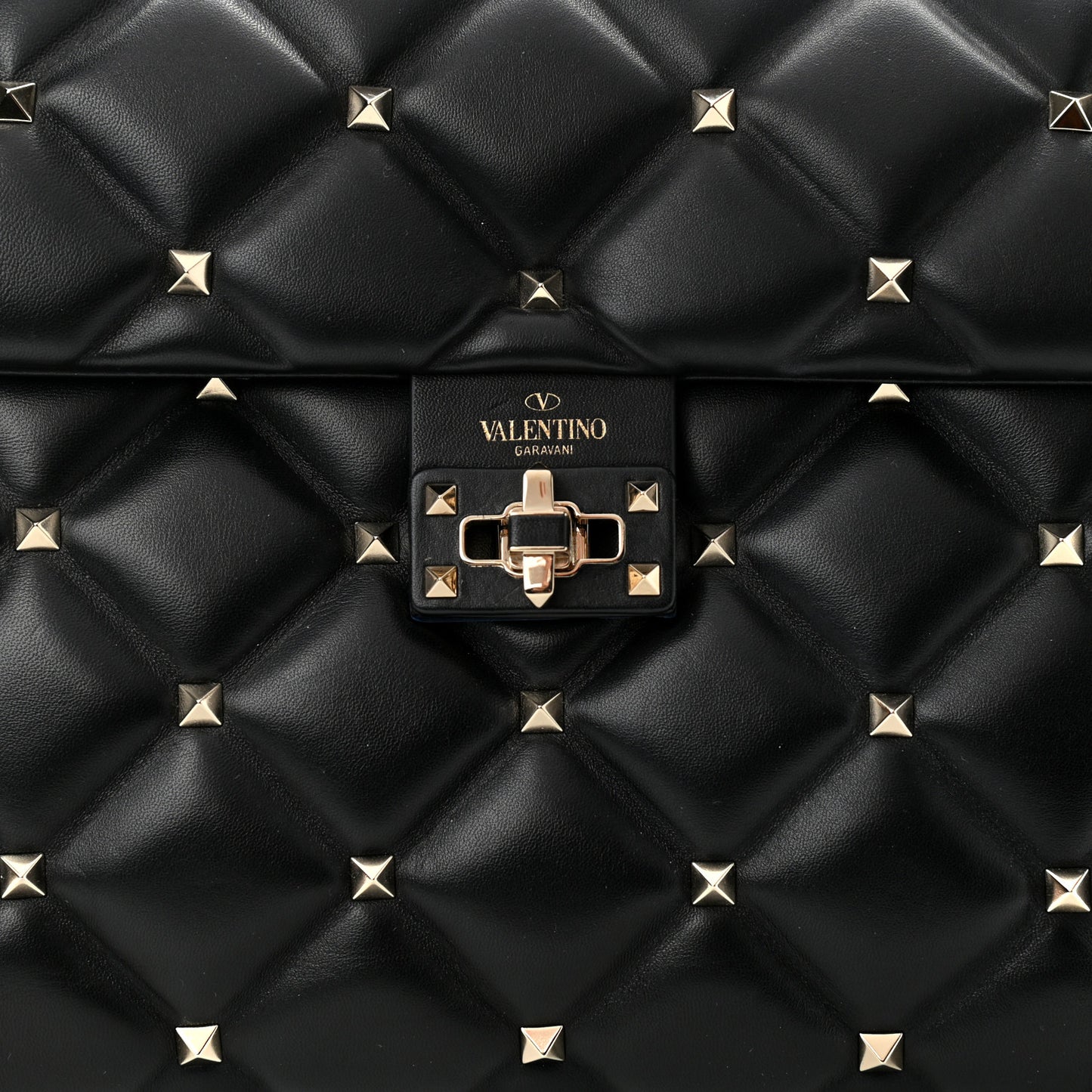Nappa Large Candystud Top Handle Bag Black