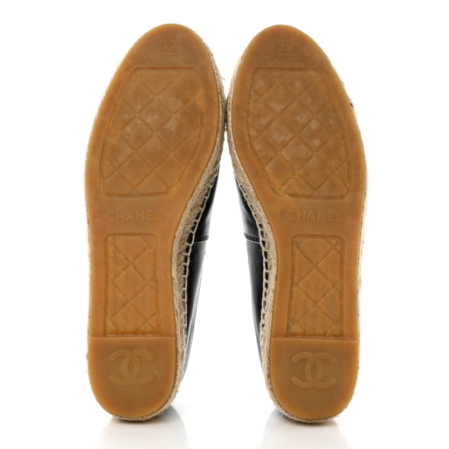 Lambskin CC Espadrilles 37 Black