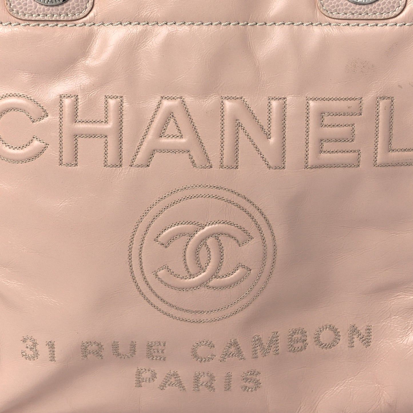 Glazed Calfskin Mini Deauville Tote Light Pink
