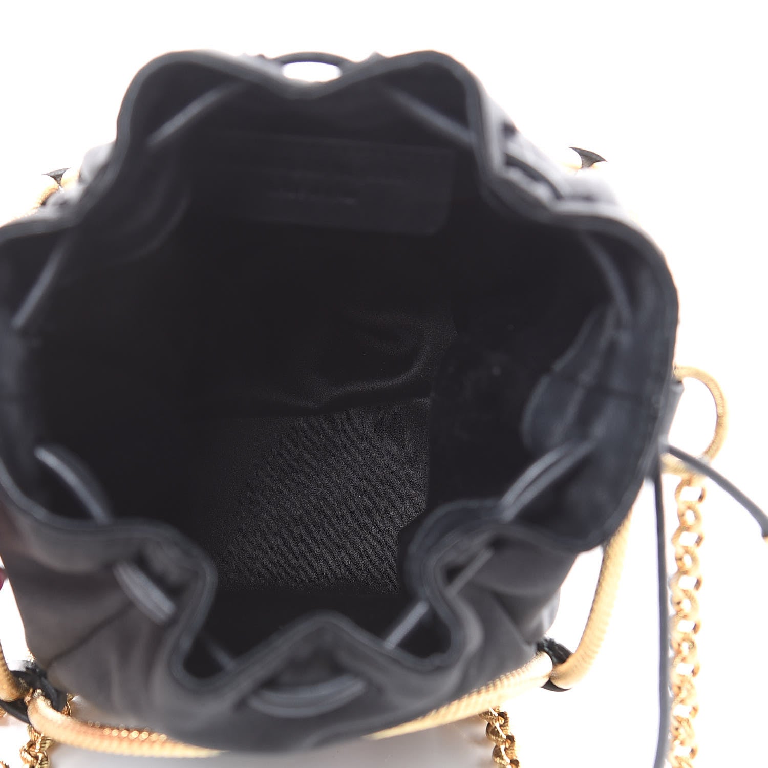 Alexander McQueen Satin Embroidered Drawstring Bag Black 5 of 8
