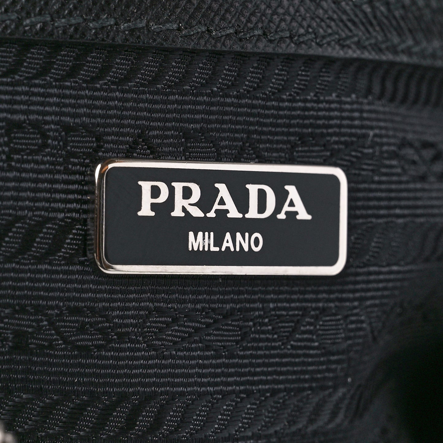 Nylon Saffiano Vela Double Zip Crossbody Bag Black