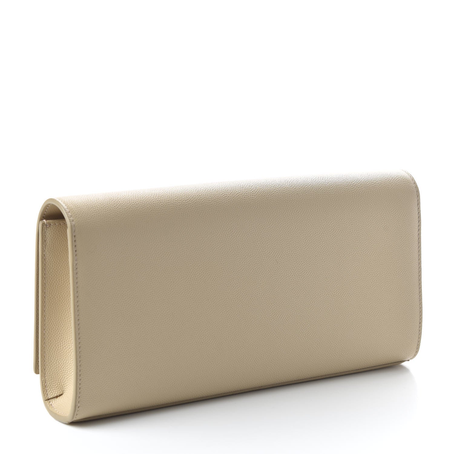 Saint Laurent Grain De Poudre Classic Monogram Cassandre Clutch Nude 3 of 9