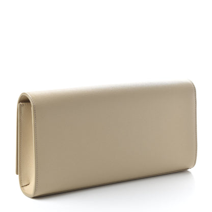 Saint Laurent Grain De Poudre Classic Monogram Cassandre Clutch Nude 3 of 9