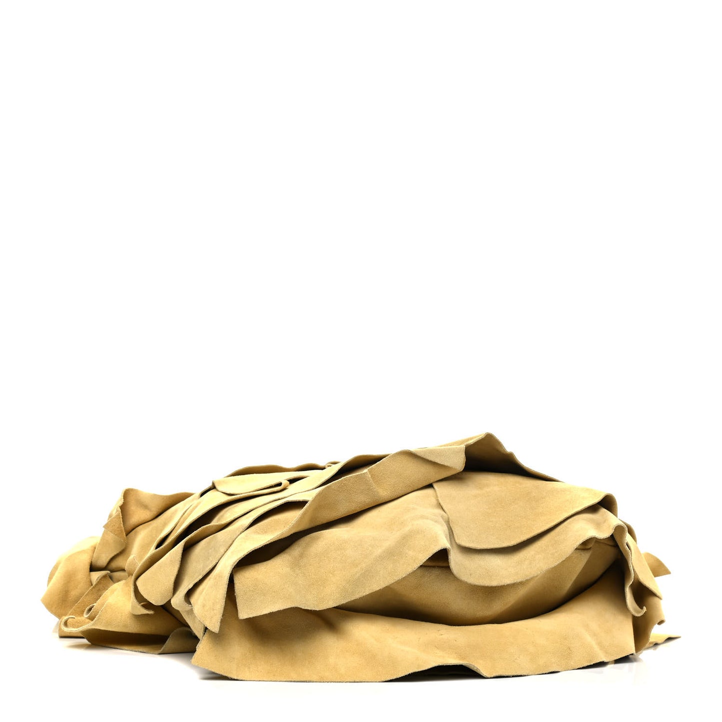 Suede Ruffle Small Saint Tropez Beige