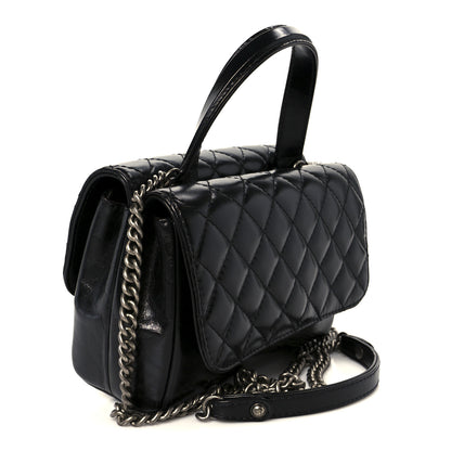 Chanel Glazed Calfskin Pilot Essentials Flap Black 3 of 13