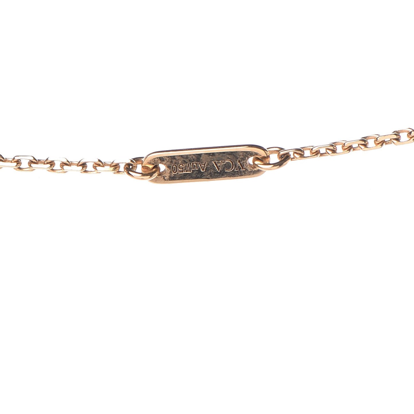 18K Yellow Gold Mother of Pearl Sweet Alhambra Pendant Necklace
