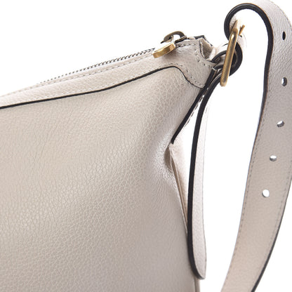Gucci Grained Calfskin Logo Half Moon Hobo White 11 of 11