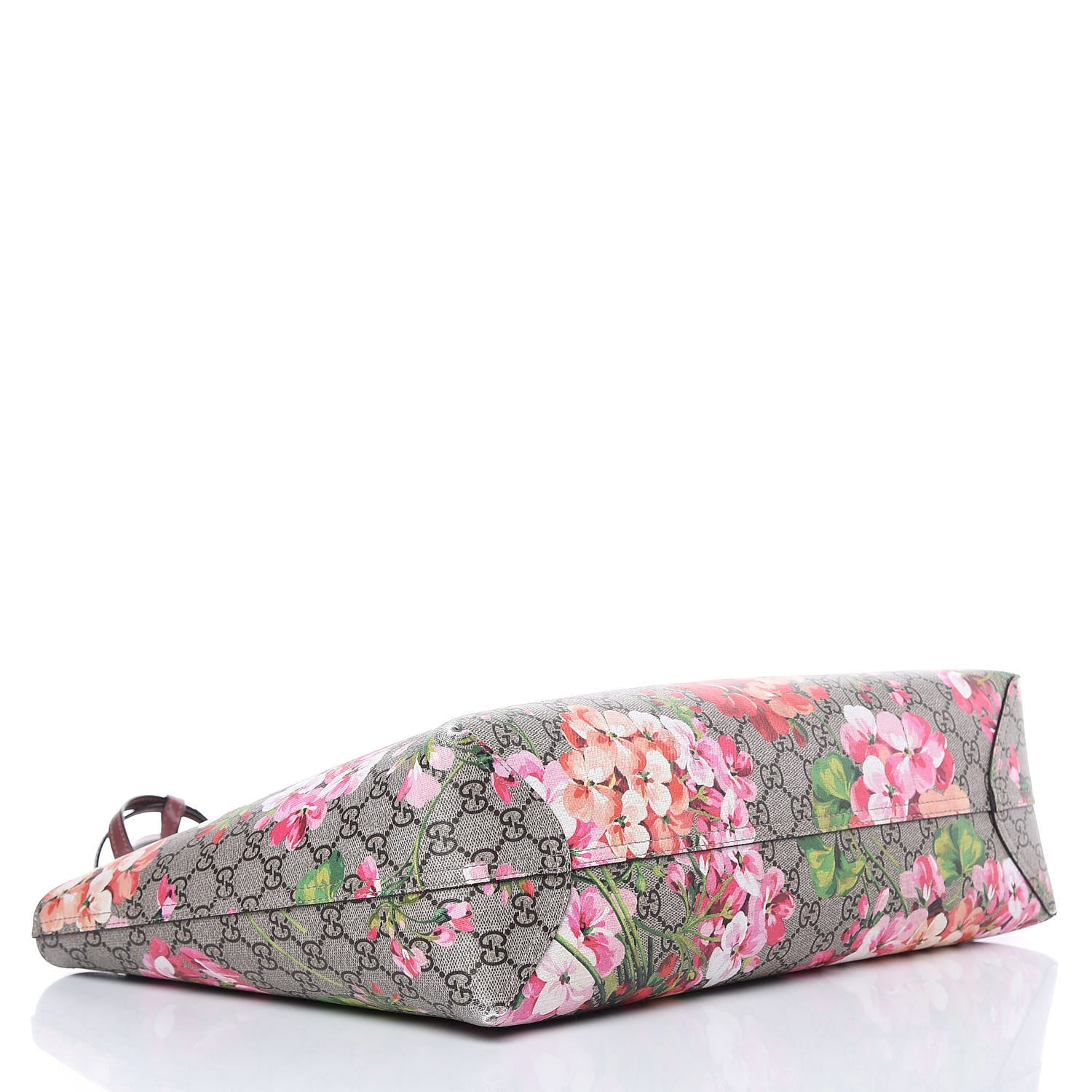 Gucci GG Supreme Monogram Blooms Medium Reversible Tote Beige Multicolor Dry Rose 7 of 18