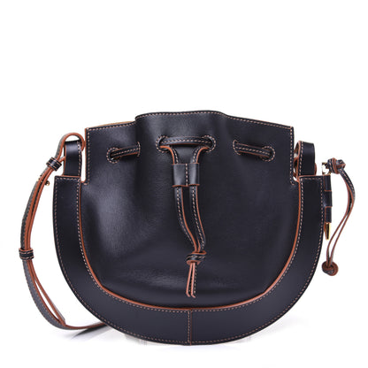Loewe Nappa Horseshoe Bag Black Tan 1 of 11