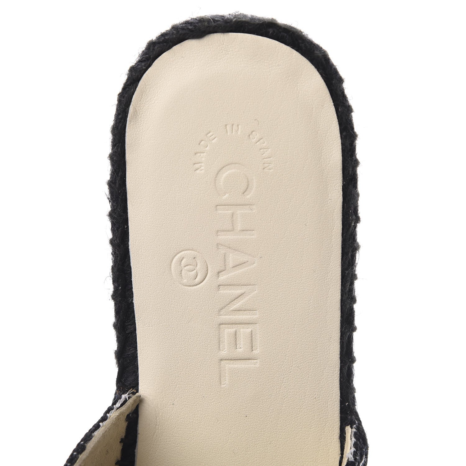 Chanel Tweed CC Espadrilles Mule 38 Black 9 of 10