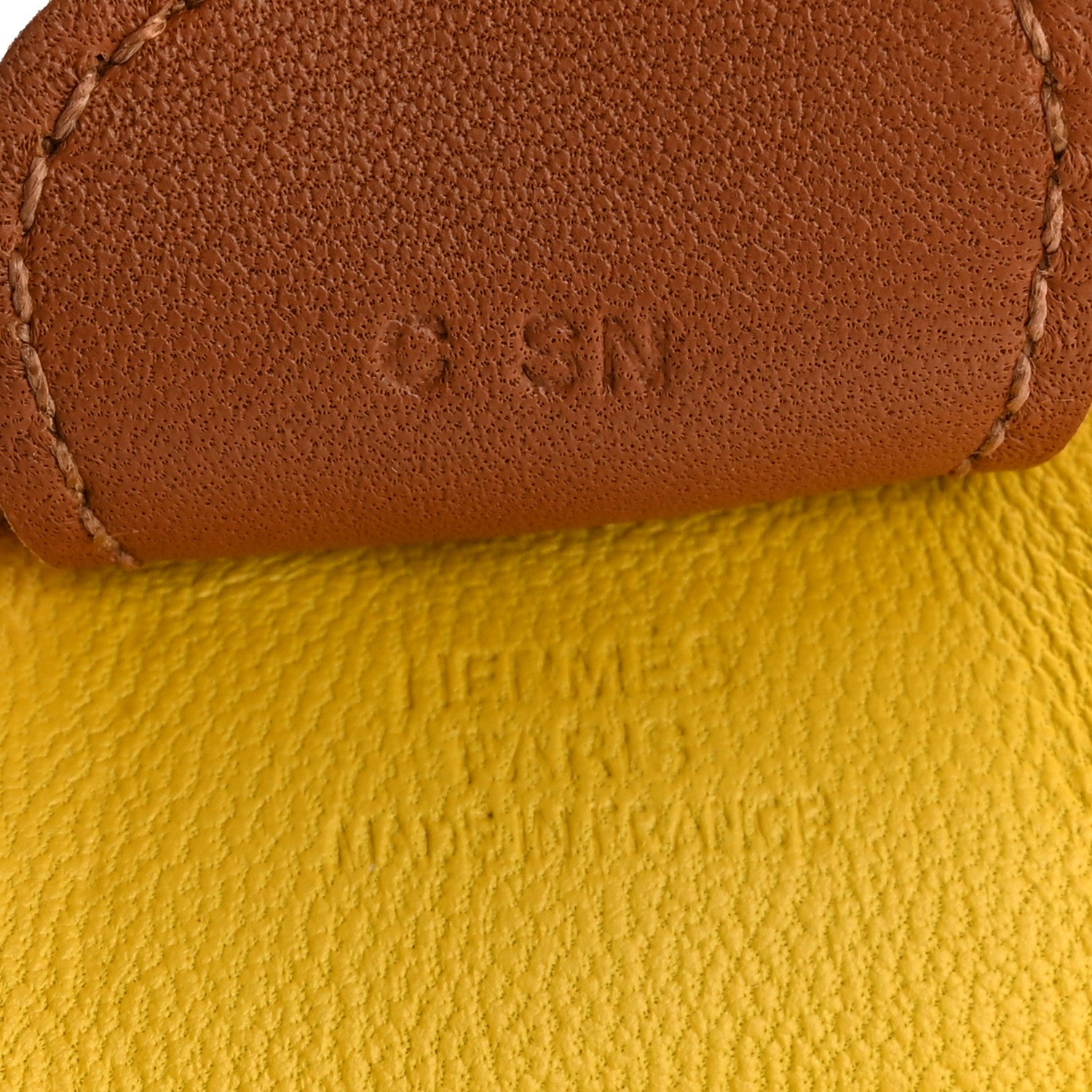 Hermes Milo Lambskin Grigri Rodeo Horse Bag Charm MM Jaune De Naples Celeste Gold 3 of 4