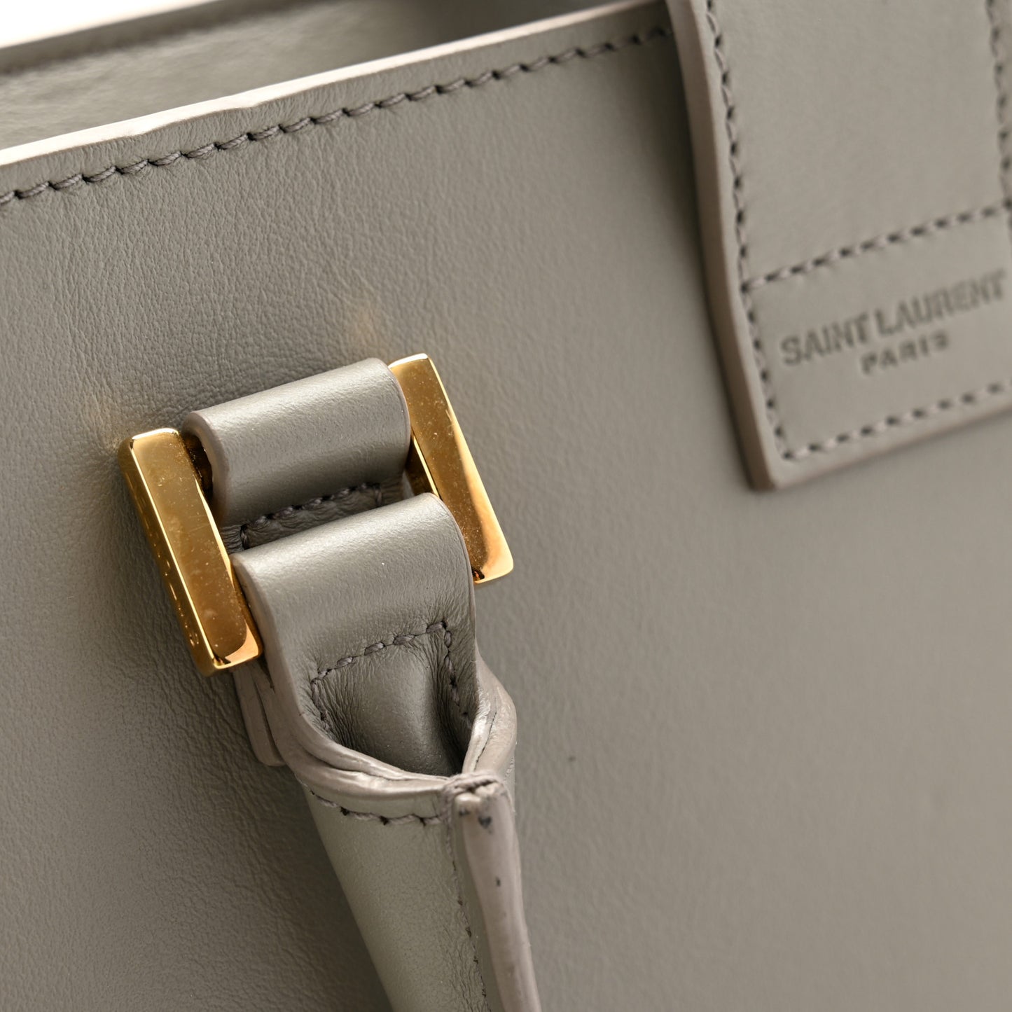 Smooth Calfskin Small Monogram Cabas Oyster Grey