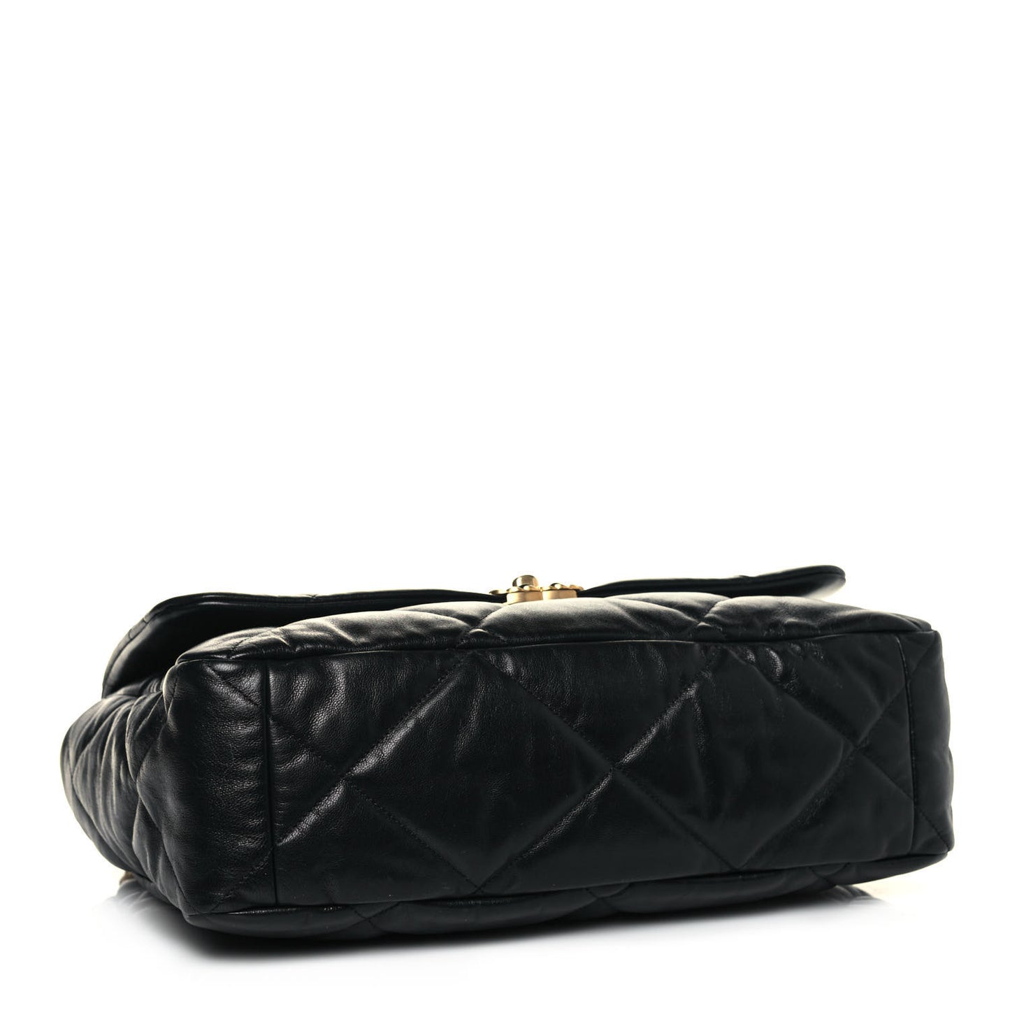 Goatskin Quilted Maxi Chanel 19 Flap Black