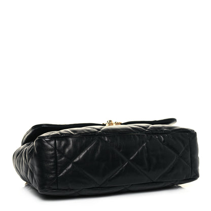 Chanel Goatskin Quilted Maxi Chanel 19 Flap Black 4 of 15