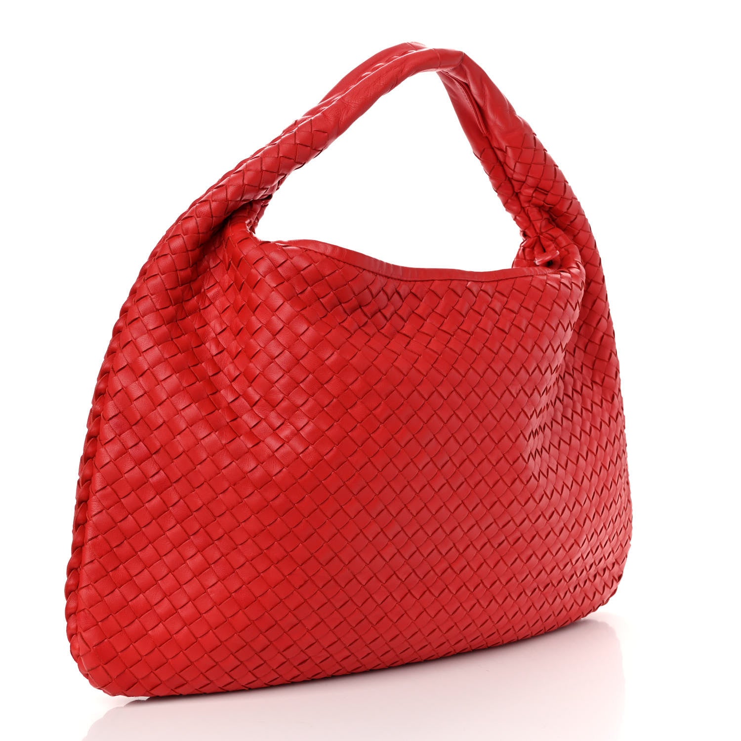 Bottega Veneta Nappa Intrecciato Large Veneta Hobo Red 3 of 9