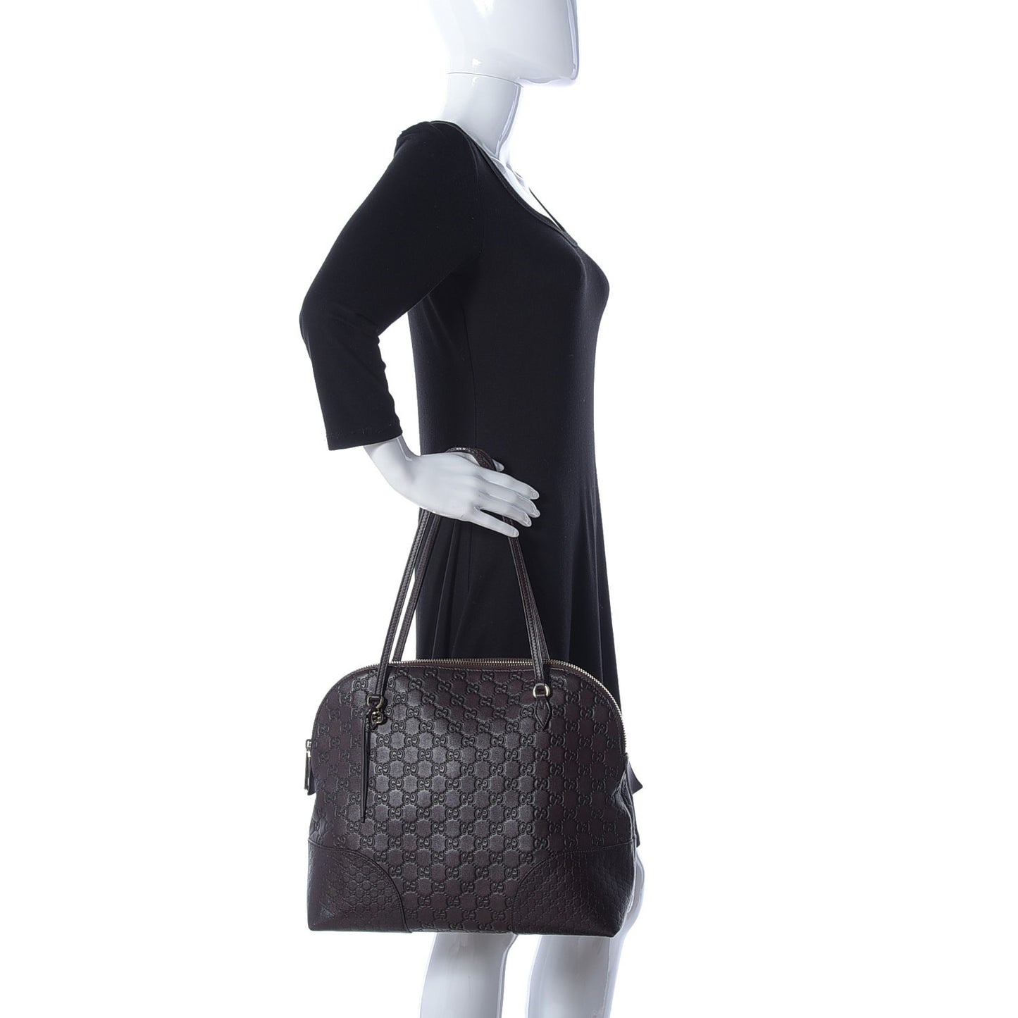 Guccissima Medium Bree Shoulder Bag Chocolate