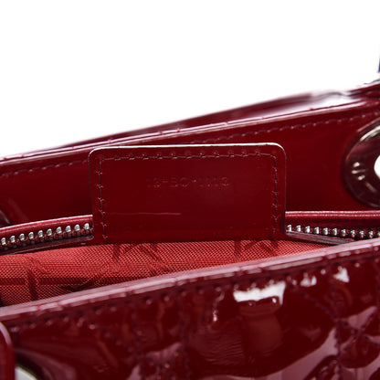 Christian Dior Patent Cannage Medium Lady Dior Red 8 of 10