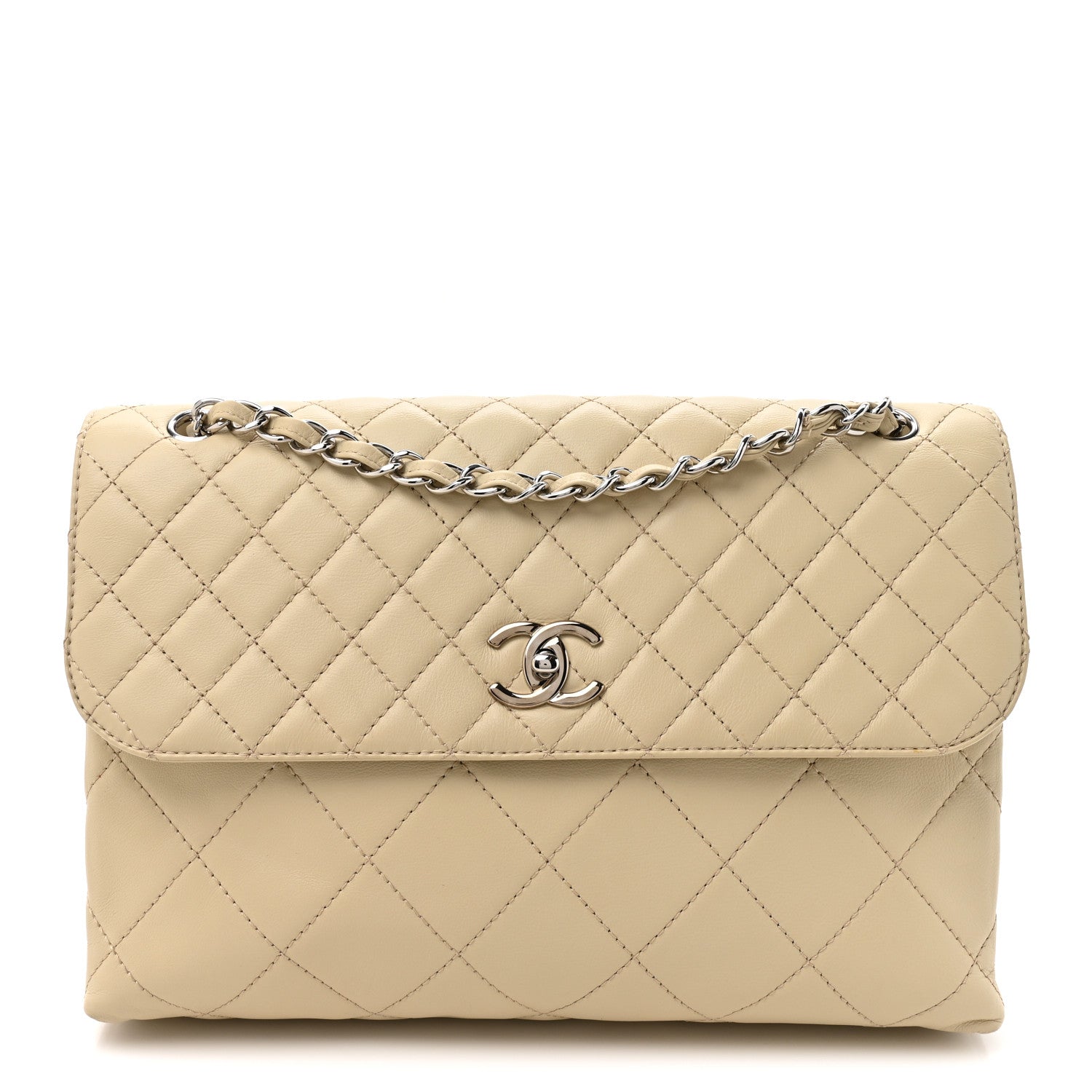 Chanel Calfskin Quilted In the Business Flap Bag Light Beige 1 of 10