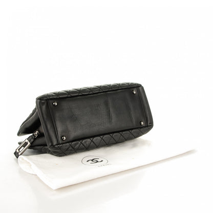 Chanel Lambskin Quilted CC Shopping Tote Black 4 of 7