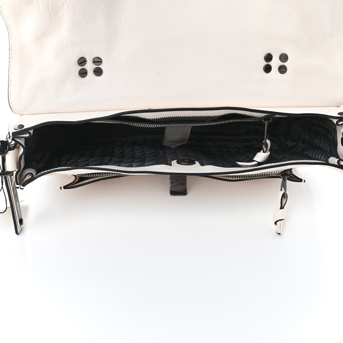 Buffalo Stud Medium PS1 Satchel White