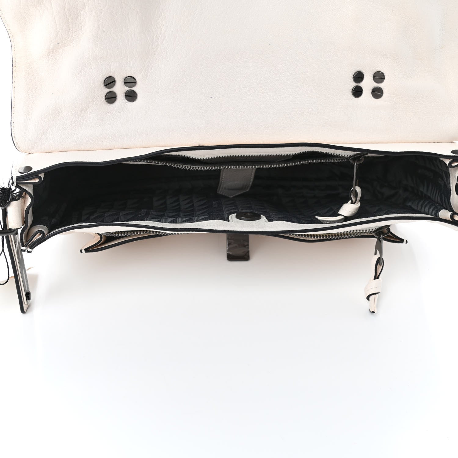 Proenza Schouler Buffalo Stud Medium PS1 Satchel White 4 of 4