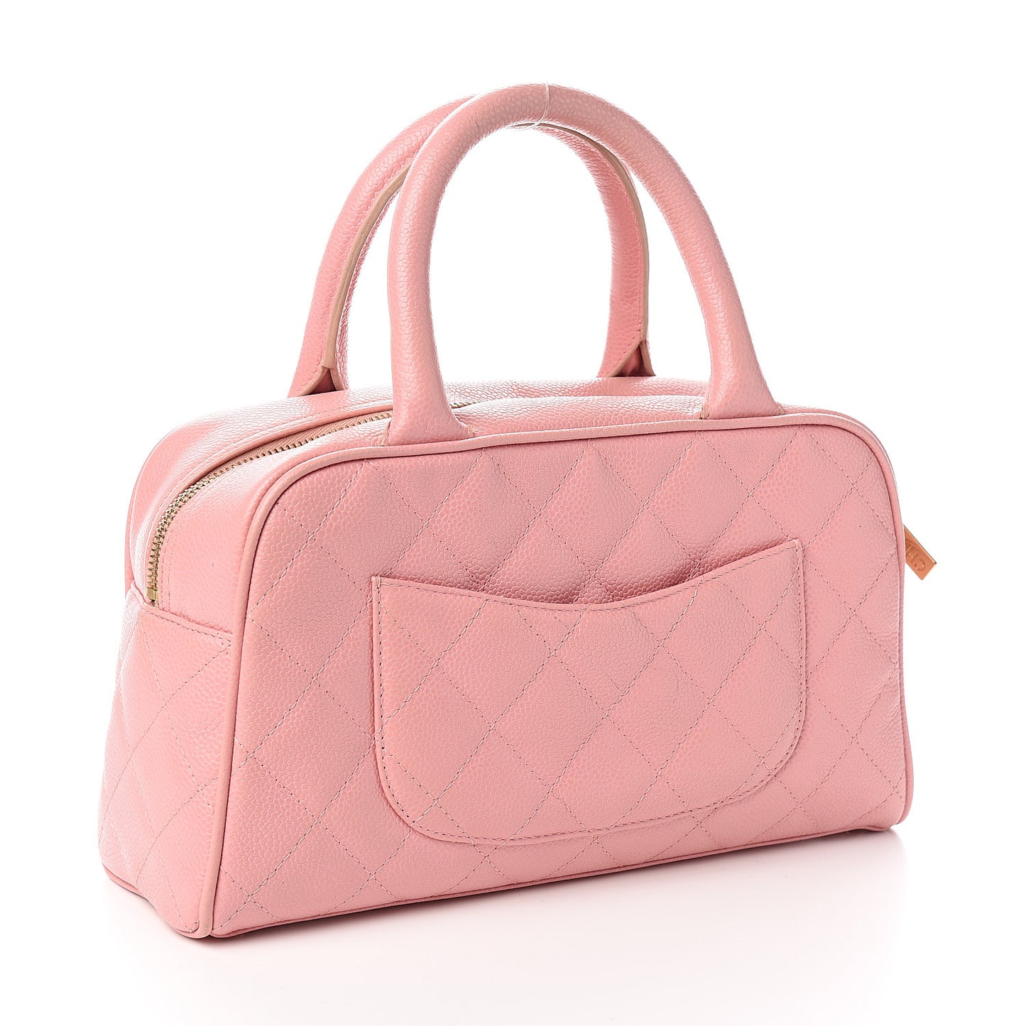 Caviar Quilted Small Bowler Pink