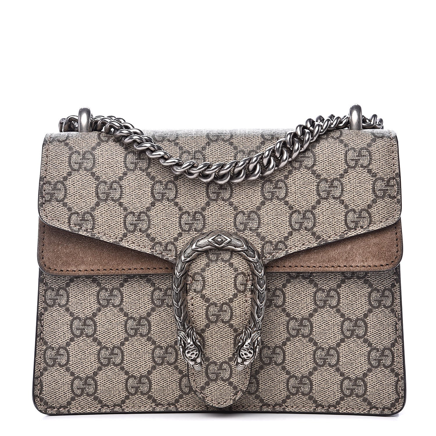 Gucci GG Supreme Monogram Mini Dionysus Shoulder Bag Taupe 1 of 12