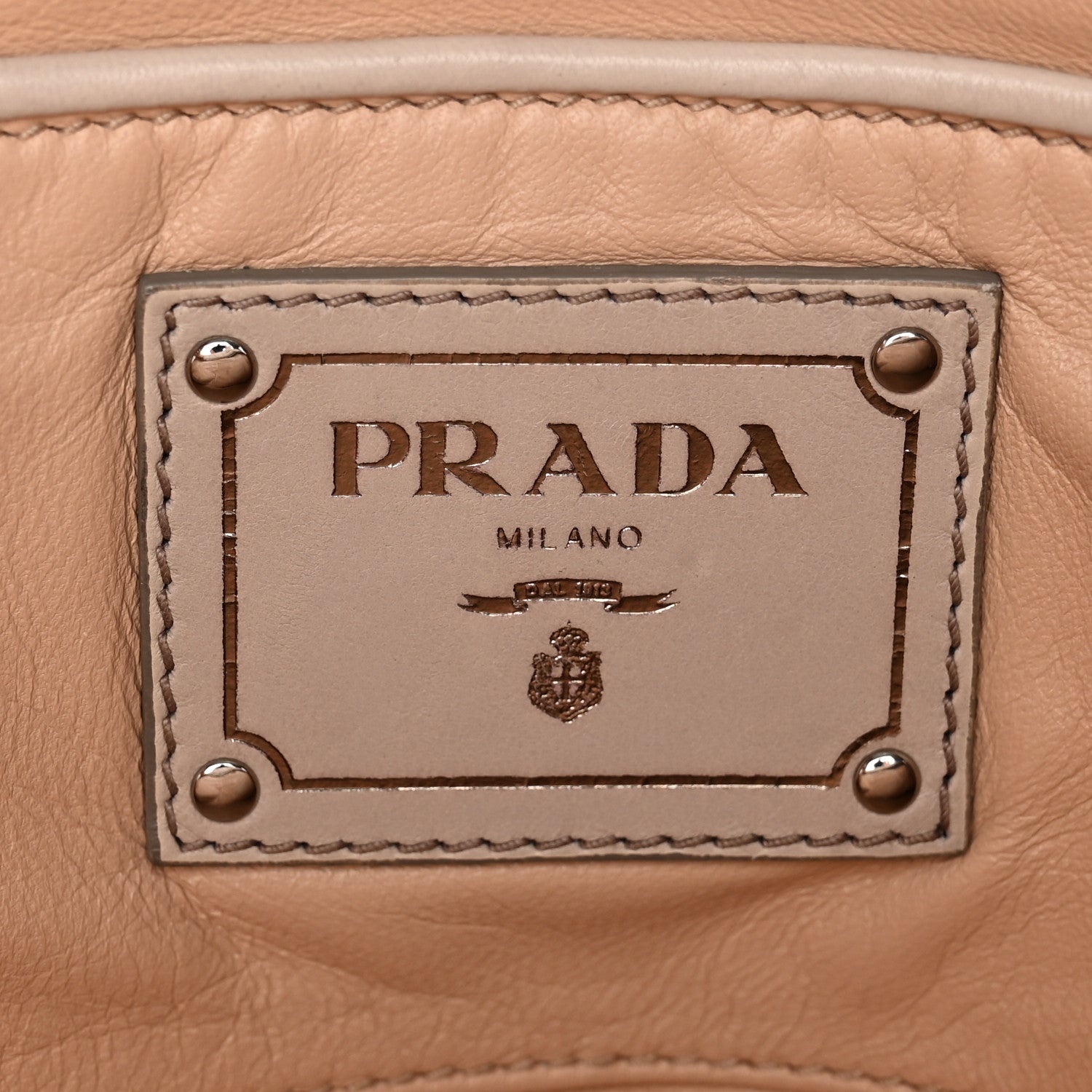 Prada Nappa Antik Bauletto Satchel Argilla 5 of 12