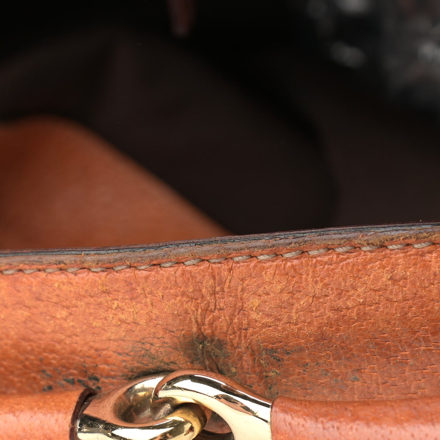 Monogram Large Horsebit Chain Hobo Brown