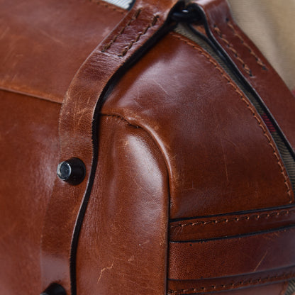 Burberry Bridle Calfskin House Check Kenton Hobo Brown 25 of 27