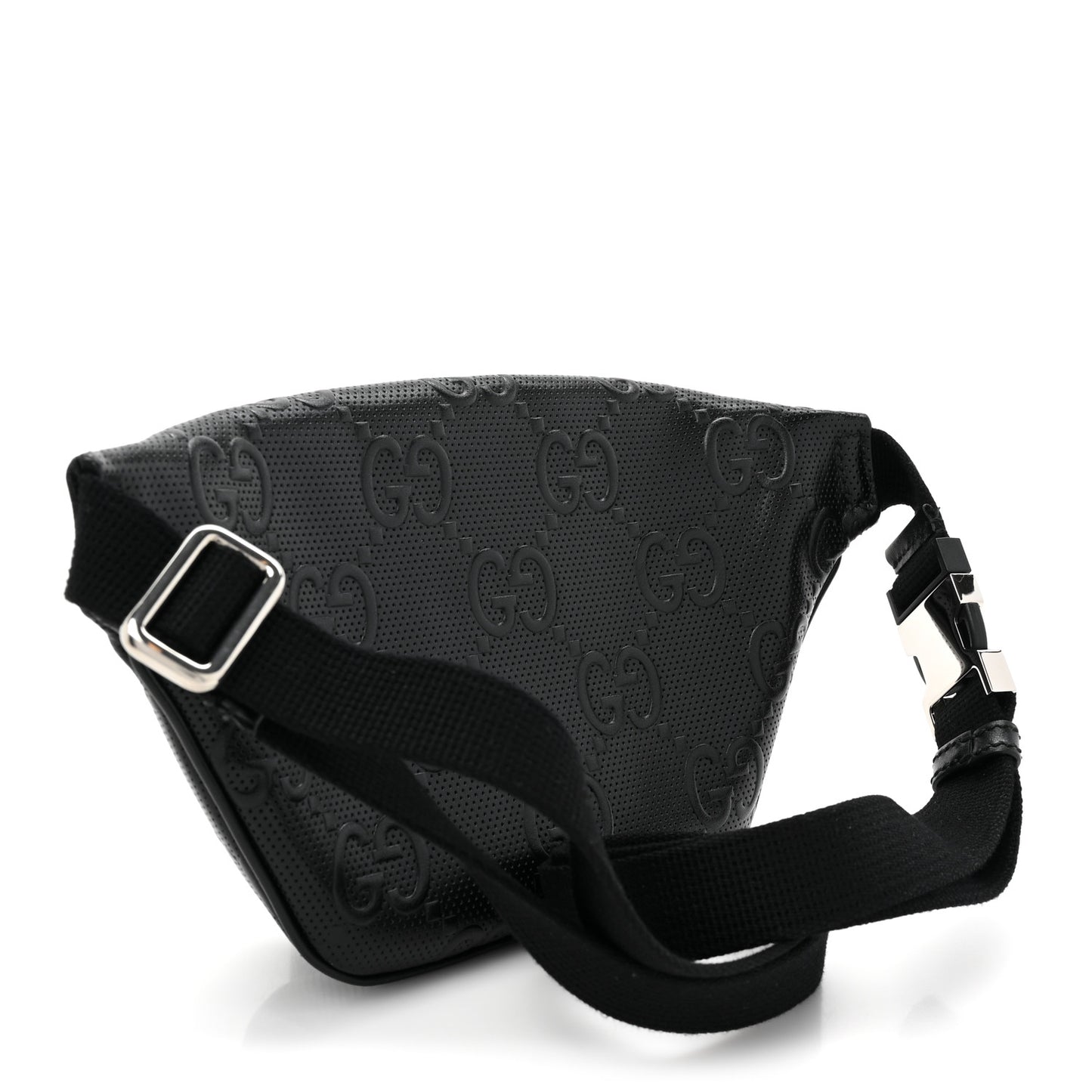 Calfskin GG Tennis Embossed Belt Bag Black