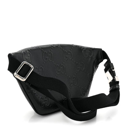 Gucci Calfskin GG Tennis Embossed Belt Bag Black 3 of 12