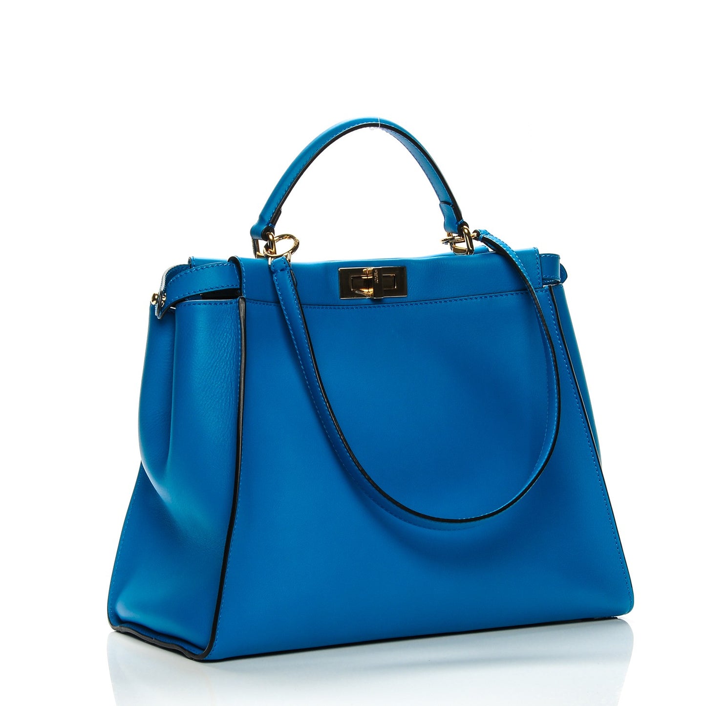 Vitello Seta Studded Monster Eyes Large Peekaboo Iconic Satchel Blue Royal Black Multicolor