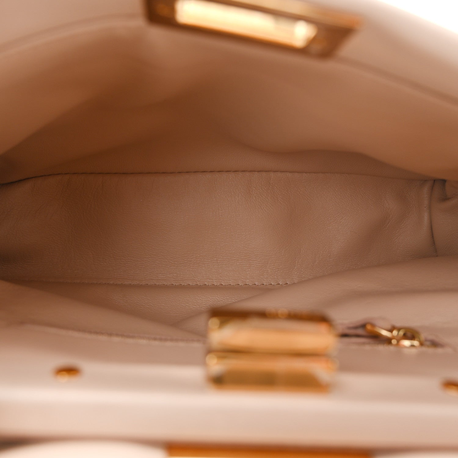 Fendi Nappa Mini Peekaboo Iconic Satchel Rosa Plaster 6 of 17