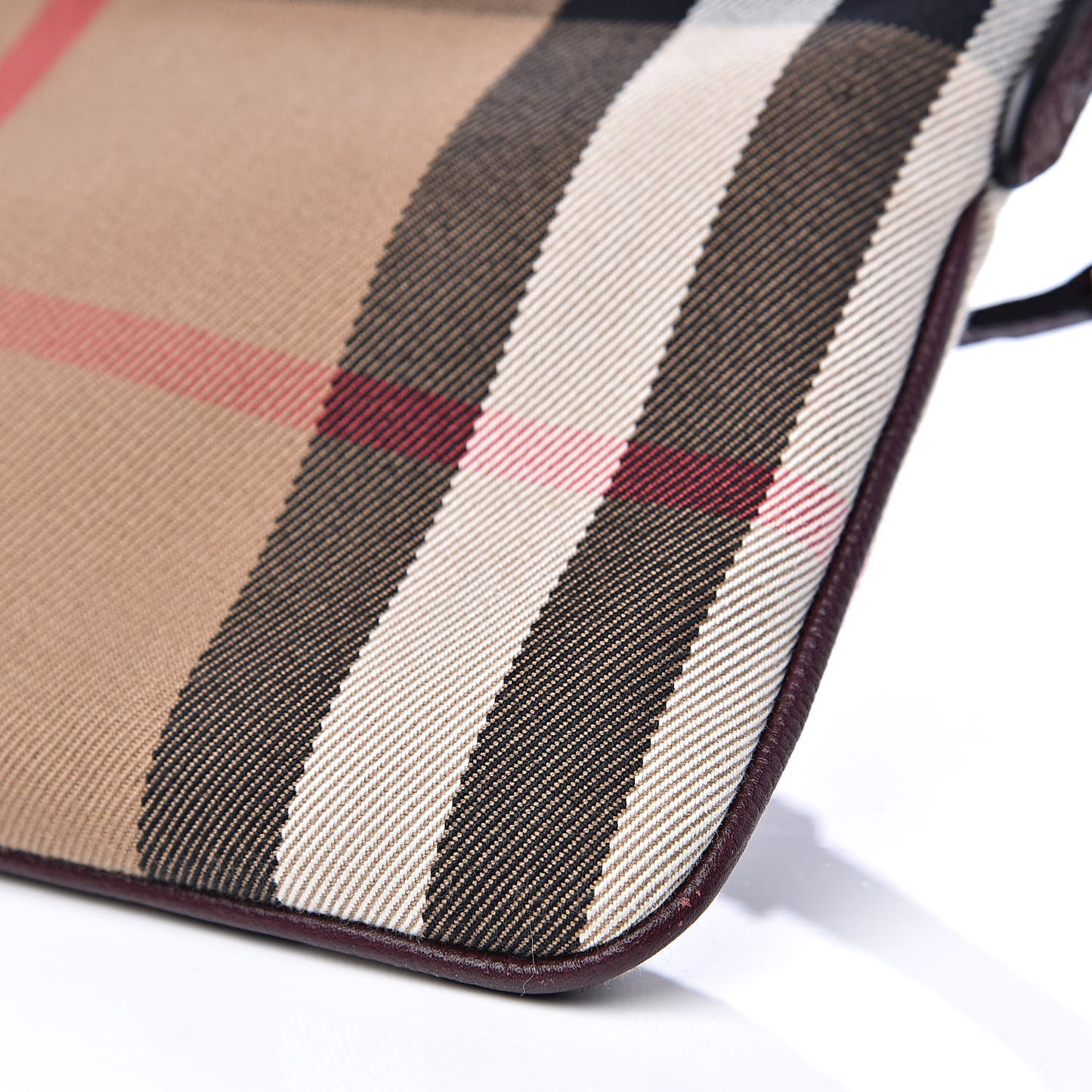 House Check Derby Peyton Crossbody Clutch Bag Mahogany Red