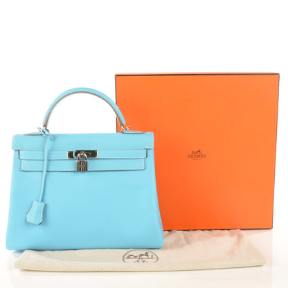 Hermes Epsom Candy Kelly Retourne 32 Celeste Mykonos 24 of 26