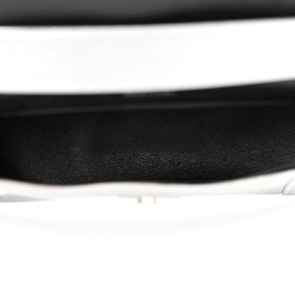 Balenciaga Metallic Soft Textured Calfskin Small Downtown Shoulder Bag Silver 5 of 10