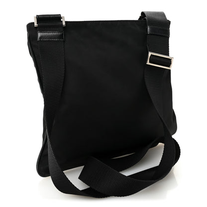 Prada Tessuto Nylon Saffiano Flat Messenger Bag Black 3 of 10