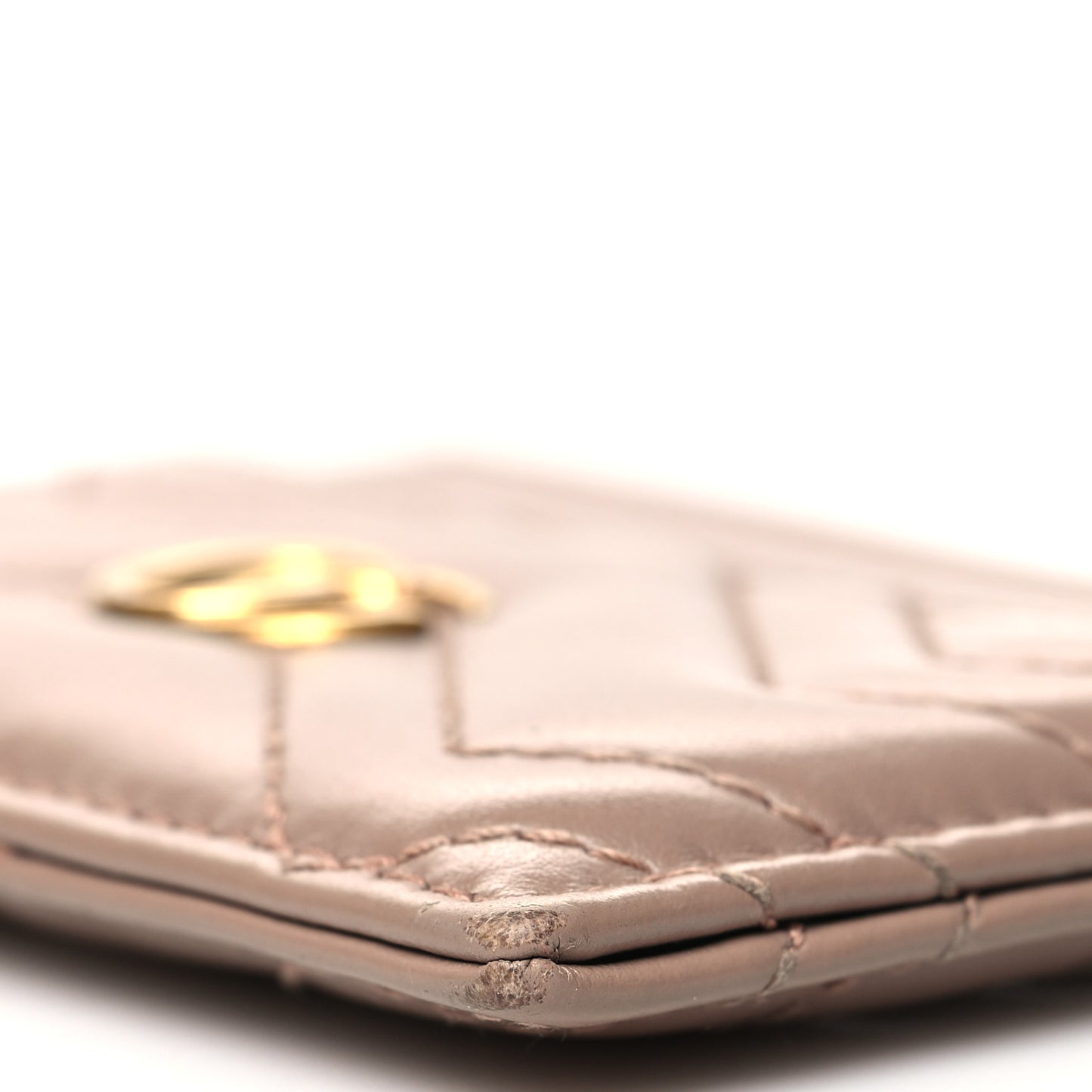 Calfskin Matelasse GG Marmont Card Holder Porcelain Rose