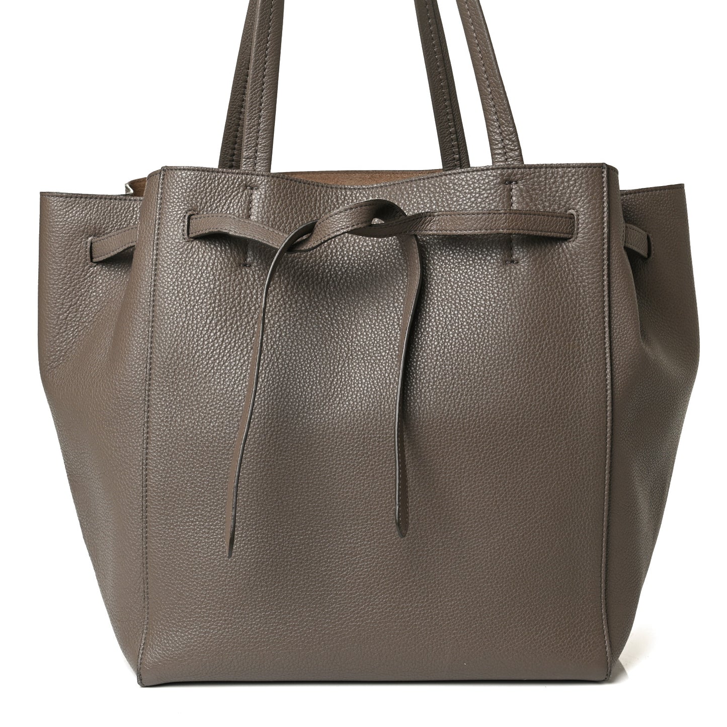 Soft Grained Calfskin Small Belt Cabas Phantom Taupe