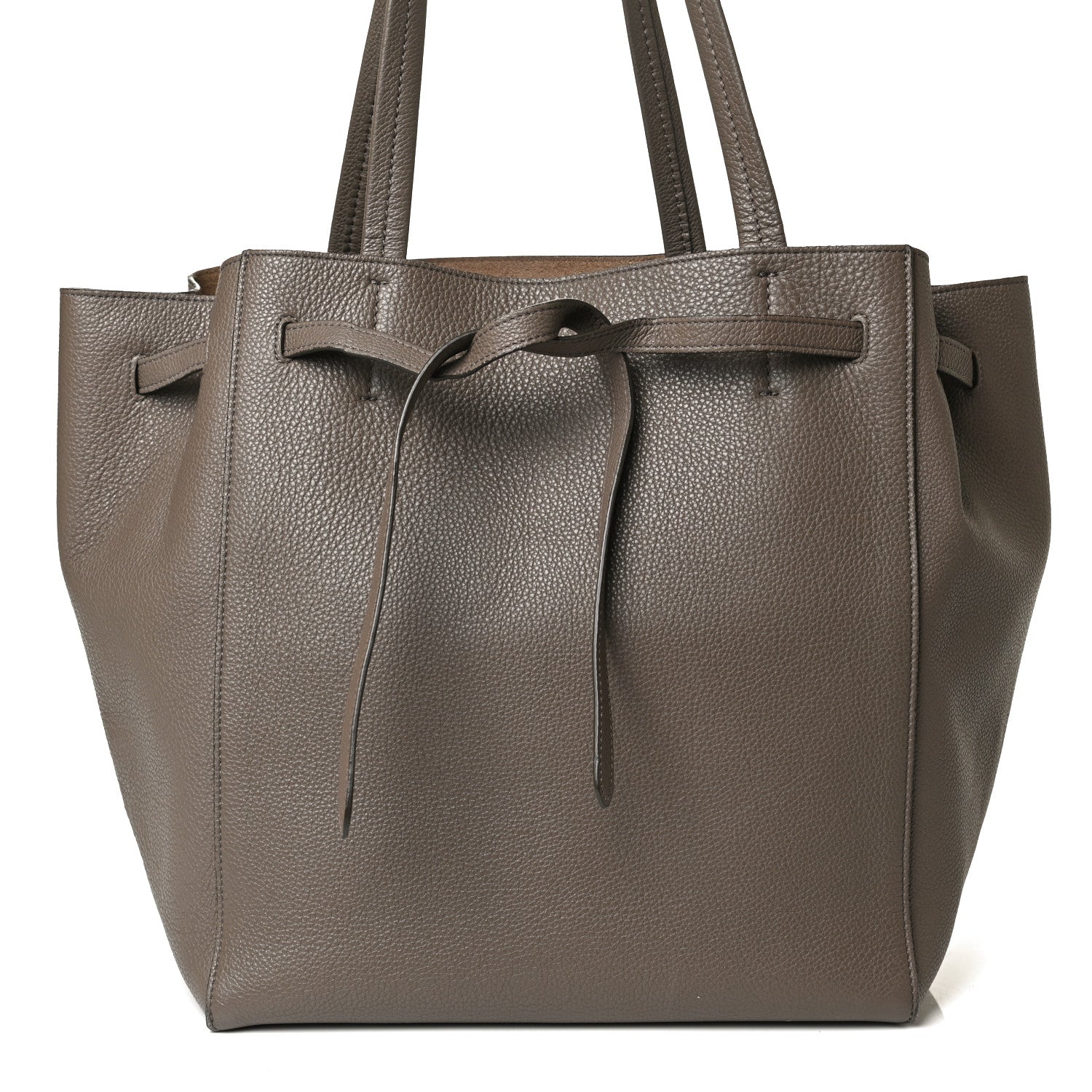 Celine Soft Grained Calfskin Small Belt Cabas Phantom Taupe 8 of 24