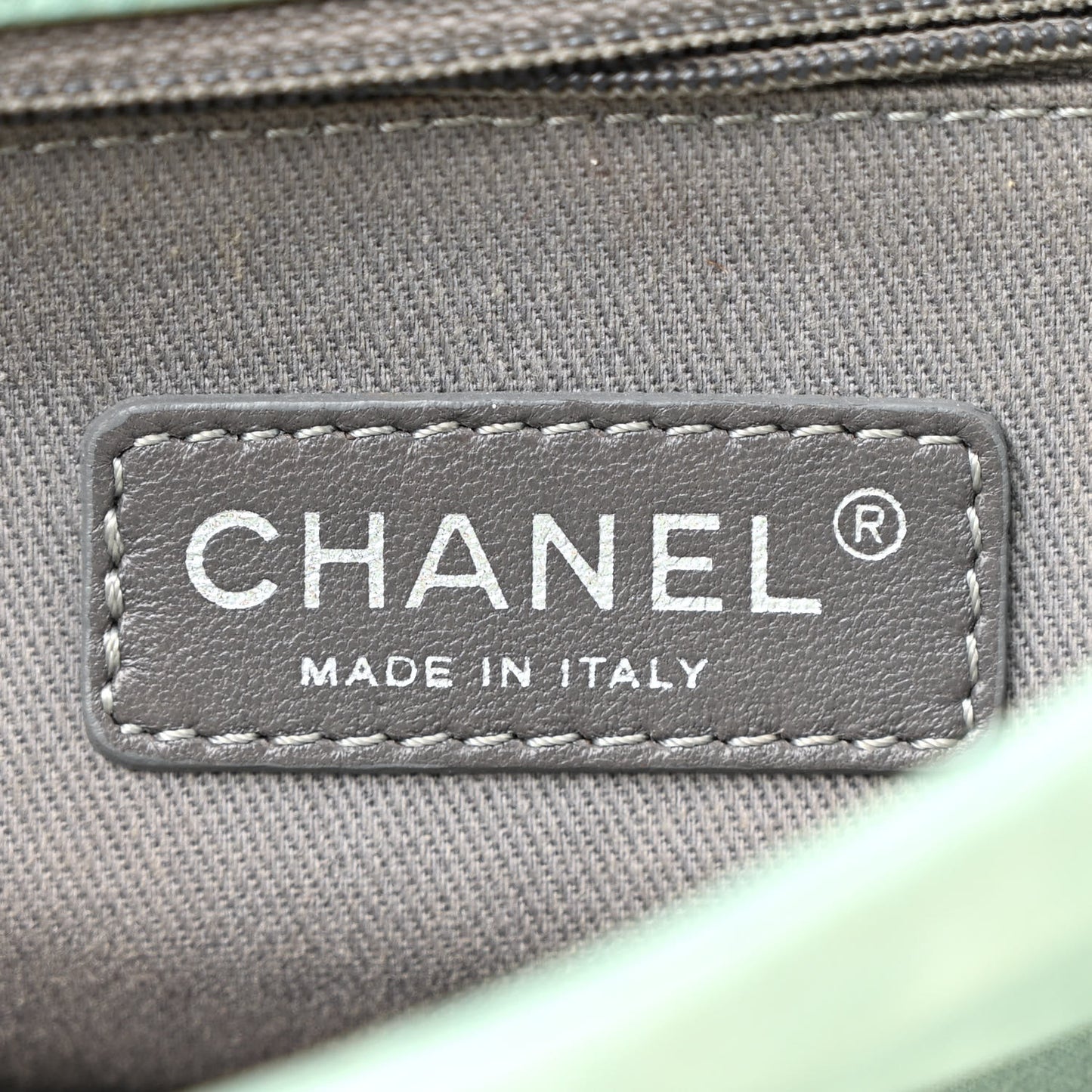 Iridescent Calfskin Glint Flap Green
