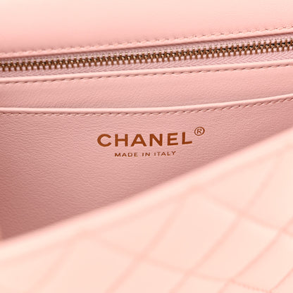 Chanel Lambskin Quilted Small Sweet Camellia Flap Light Pink 6 of 10